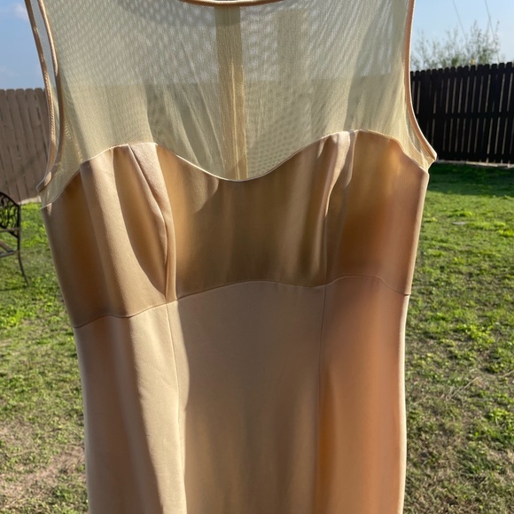 Vintage Blacktie Oleg Cassini nude champagne gala holiday dress - Picture 3 of 16